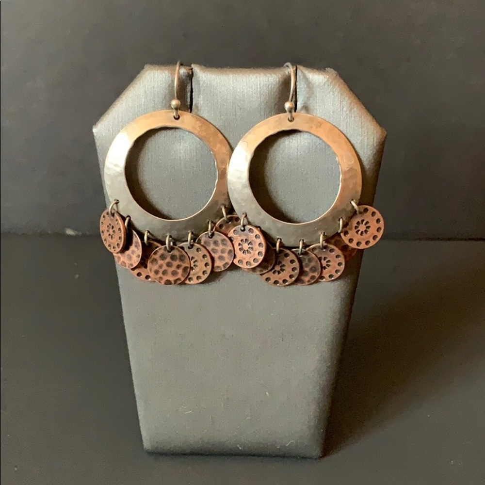 Sterling silver and copper earrings